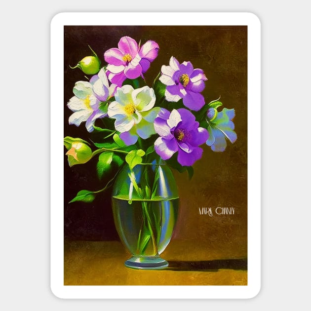 Flowers in Vase Sticker by mark-chaney